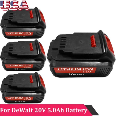 #ad #ad 1 4Pack 5.0AH 20 Volt For DeWalt 20V Max XR Lithium Ion Battery DCB204 DCB205 $179.99