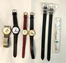 LOT OF VINTAGE DISNEY LORUS WATCHES AND BANDS