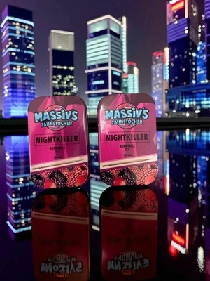 MASSIV´S 2er Set Massiv's Zahnstocher mit Geschmack Berrymix (Nightkiller)