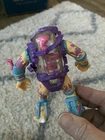VINTAGE ACTION FIGURE PURPLE AND CLEAR BODY