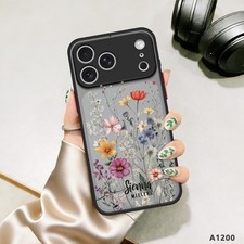For iPhone 16 14 17 Samsung S25 Ultra S26+ Custom Sweet Flowers Phone Case Cover