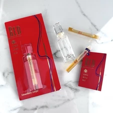 Vintage RED Giorgio Beverly Hills Perfume Sample Lot 3 Vials + Empty Mini Bottle