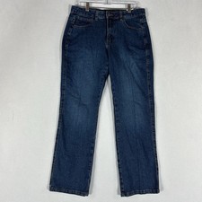 Lee Riveted Ultimate 5 Straight Leg Jeans Womens 12S Short High Rise Blue Denim