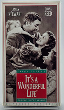 It's a Wonderful Life VHS Tape 1946 James Stewart Donna Reed Christmas Classic