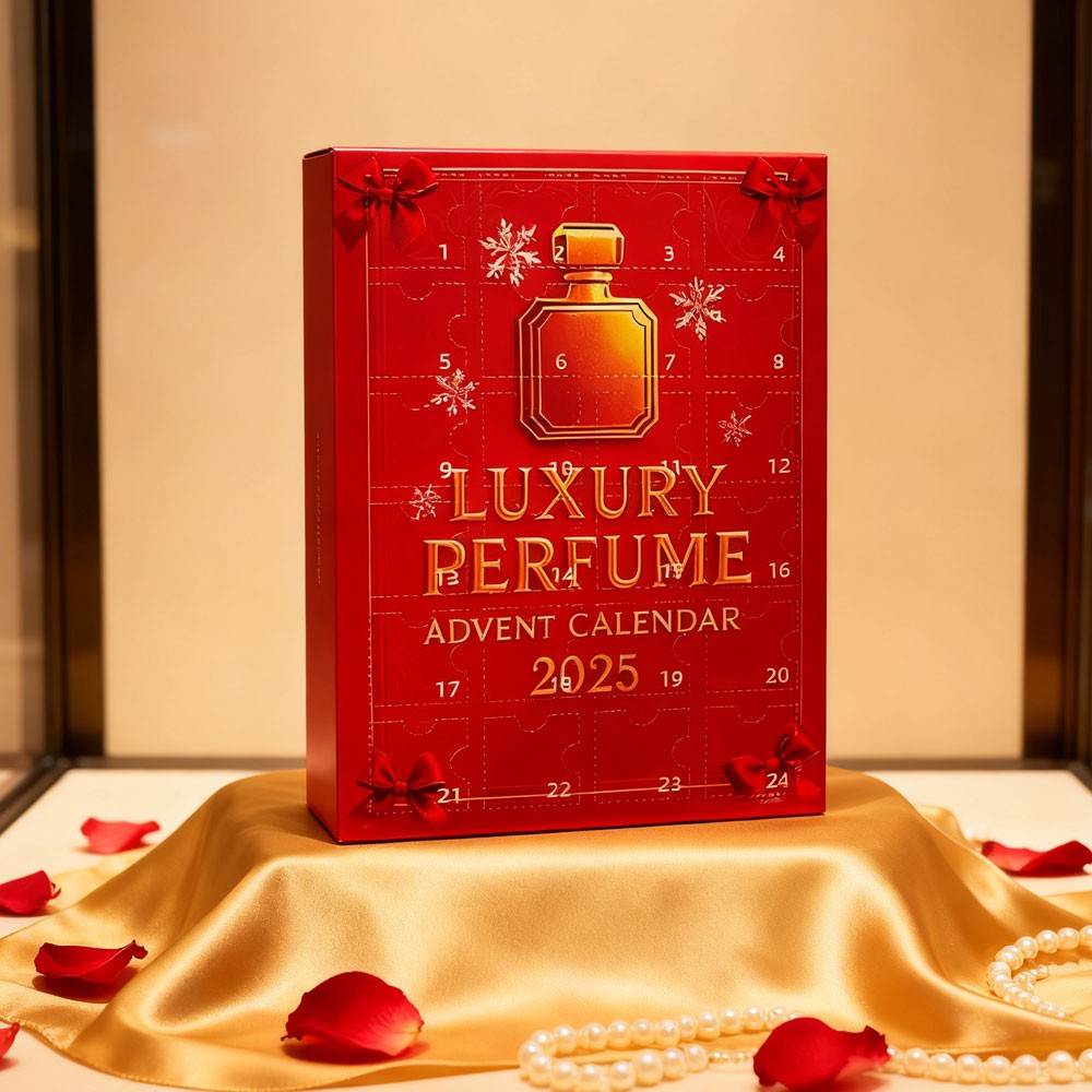 2025 Luxury Perfume Advent Calendar,24 Days Acrylic Perfume Countdown Gifts AE
