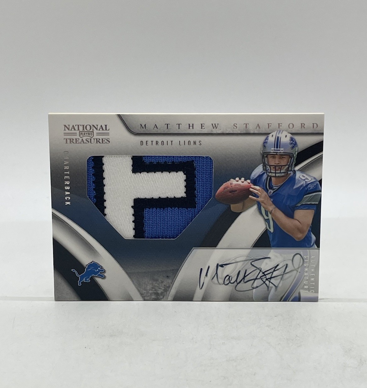 2009 Playoff National Treasures Rookie Patch Autograph #121 Matthew Stafford /99