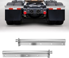 Chrome Spring Loaded Mud Flap Hangers 1-1/8" Semi Truck Reflective Strips