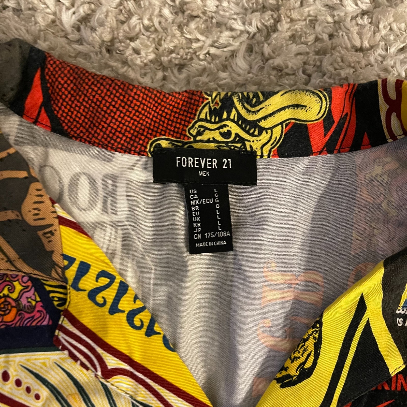 Forever 21 Men Punk Rock Patchwork Button Up Shir… - image 3