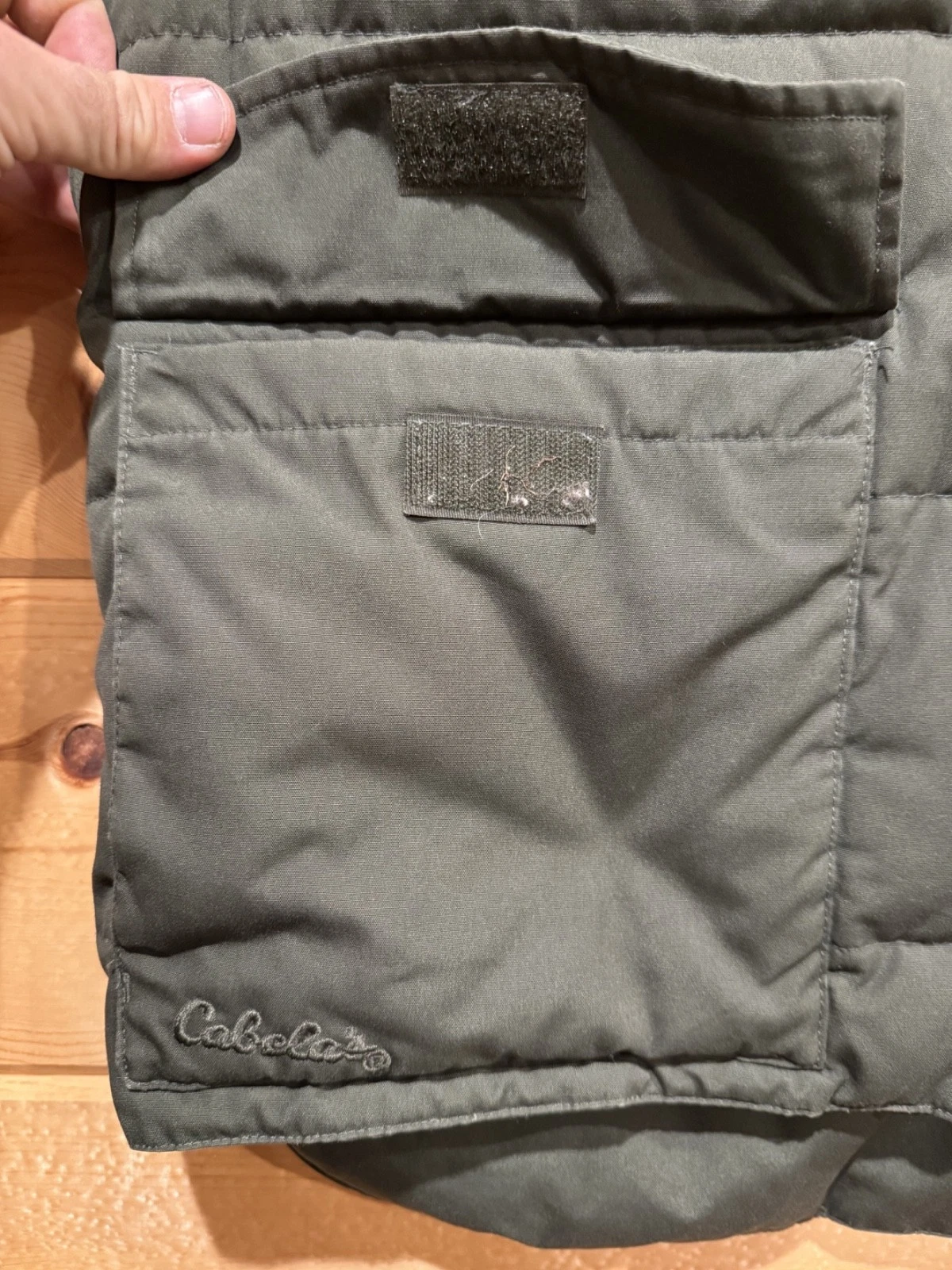 Cabelas Premier Northern Goose Down Vest Mens M Forest Green Excellent image 4