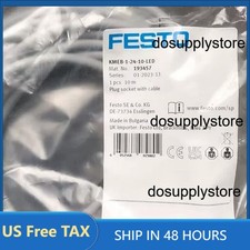 US FREE TAX New Festo KMEB-1-24-10-LED 193457 Plug socket with cable