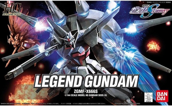 Bandai Hg Gundam Seed 1/144 Legend Gundam ZGMF-X666S Plastik Modellbausatz 57186-image