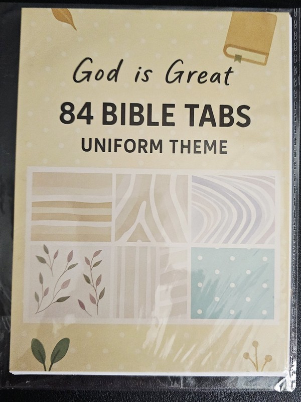 Bible Tabs Laminated Old and New Testament Uniform Theme 84 Tabs colorful