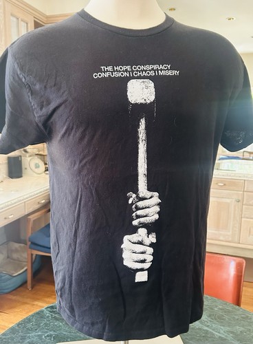 The Hope Conspiracy Confusion Chaos Misery Shirt Medium Hammer Nails Tee