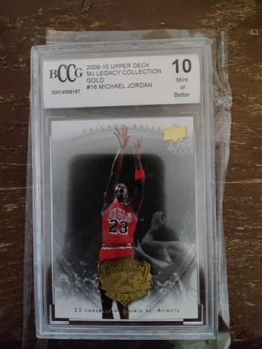 Michael Jordan 2009-10 UD Gold Legacy Collection Card #16! BCCG 10 MINT