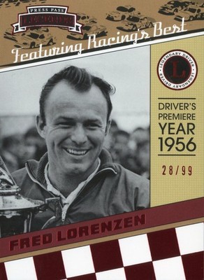 PRESSEAUSWEIS 2011 LEGENDS FRED LORENZEN #23 28/99 RED PARALLEL CARD