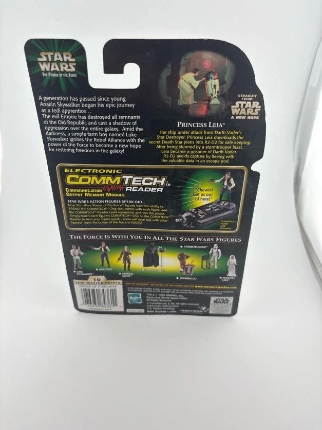 Figura CommTech Hasbro Princesa Leia Star Wars Poder de la Fuerza 3,75 pulgadas Foto 2 de 2