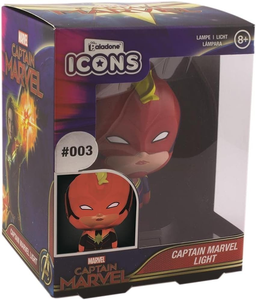 Paladone Captain Marvel Icon Light – Lampada LED Ambiente Marvel