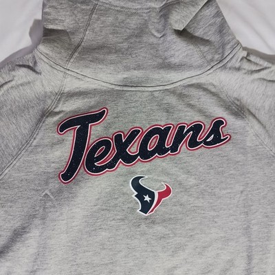 NFL Team Apparel Houston Texans Hoodie Girls Medium Gray Pullover Sweatshirt New