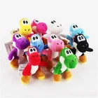 10pcs Yoshi 10CM Bag Pendant Keychain Super Mario Bros Plush Doll Toy #SM