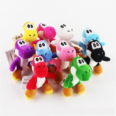 10pcs Yoshi 10CM Bag Pendant Keychain Super Bros Plush Doll Toy #SM