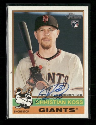 2025 Topps Heritage Christian Koss RC Real One On-Card Auto #ROA-CK