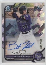 2022 Bowman Chrome Prospect Atomic Refractor 99/100 Braxton Fulford Auto 0f5t