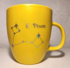 Modern Expressions PISCES Horoscope Zodiac Sign 18.6 Fl Oz. Yellow Mug #500223