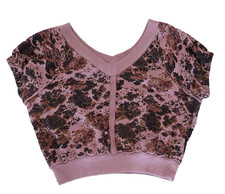 Anthropologie PILCRO V-Neck/Back Floral Sweatshirt-Size M