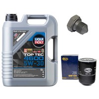 MotoröL Filter Set 5W-30 5 Liter + ÖLablassschraube FüR Audi 100 Seat VW Passat