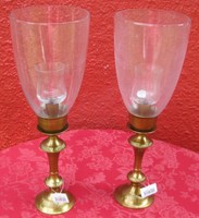 Qvc 2 Pc Lot Candle Stand Metal & Glass Votive 41111 India 16 3/8✞ Qvc 2 Pc Lot Candle Stand Metal & Glass Votive 41111 India 16 3/8✞
