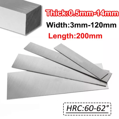 High Speed Steel Lathe Bar Turning Tool HRC 60-62°Thick 0.5mm-14mm Length 200mm