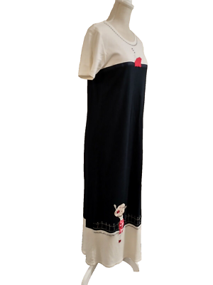 Vtg Rare Coldwater Creek Cotton Exclusive Applique Beaded Maxi Dress Canada  S | eBay
