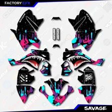 Nebula Savage Camo Racing Graphics kit fits Polaris Outlaw 110 ATV Decals 15-22