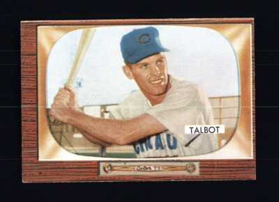1955 Bowman Set Break #137 BOB TALBOT - CHICAGO CUBS - Trimmed