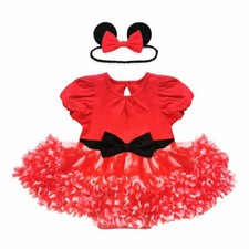 Disney Store Minnie Mouse Costume Bodysuit for Baby Red Size 12-18 Months
