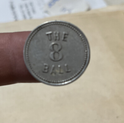 The 8 Ball Good For 5c Token Billiard Room Pool Hall Tiffin Ohio ...