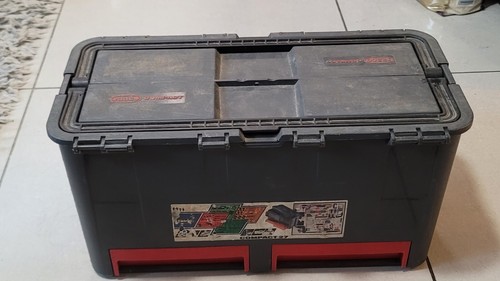 Vintage Red Grey Raaco Compact 27 Two Drawer Tool Box - Picture 14 of 23