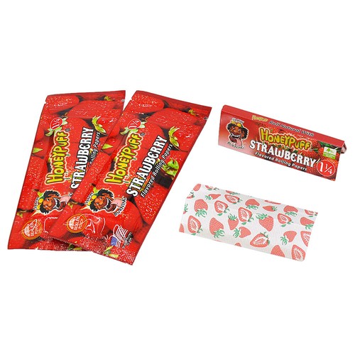 HONEYPUFF 12 piezas de papel rodante de cigarrillo mixto con sabor a fruta 1/4 tarjeta de inserción - Imagen 7 de 12