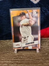 2024 Big League Base Uncommon Electric Orange Foil # 201 Logan Webb