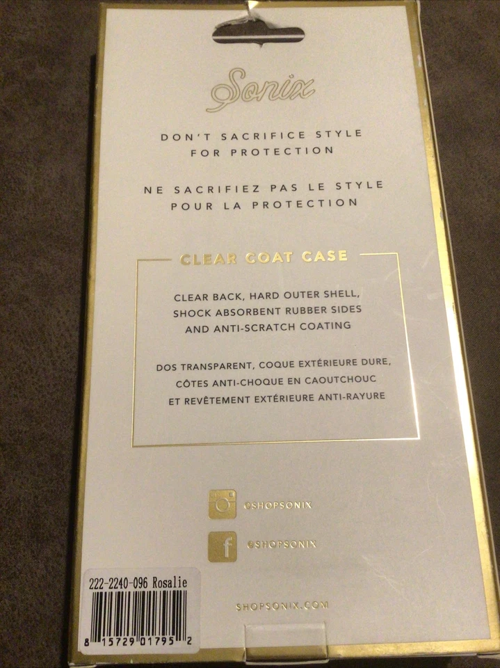 Funda protectora transparente Sonix para Apple iPhone 5 5S SE - Rosalie Roses Foto 2 de 4