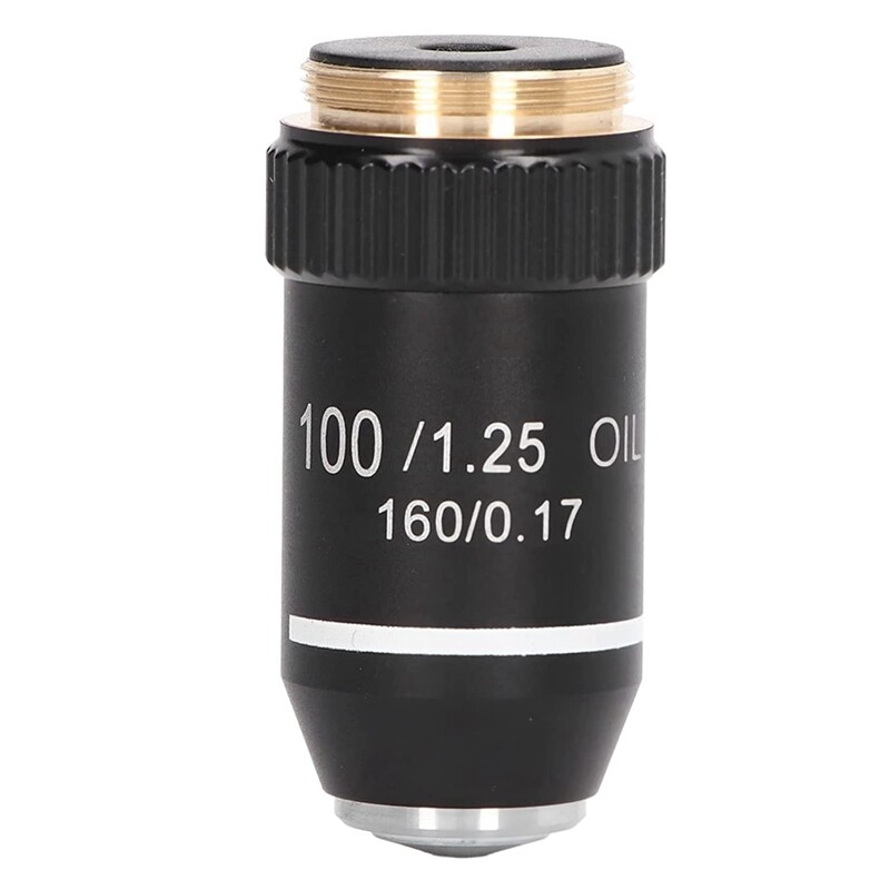 Biological Microscope Lens, 195 Achromatic Black 100X 8930 Lens