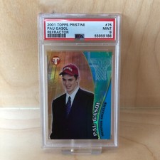 2001 Topps Pristine Pau Gasol Refractor #75 PSA 9 Mint Memphis Grizzlies