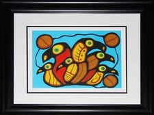 Community Development Limited Edition Native Indian Art Print Norval Morrisseau
