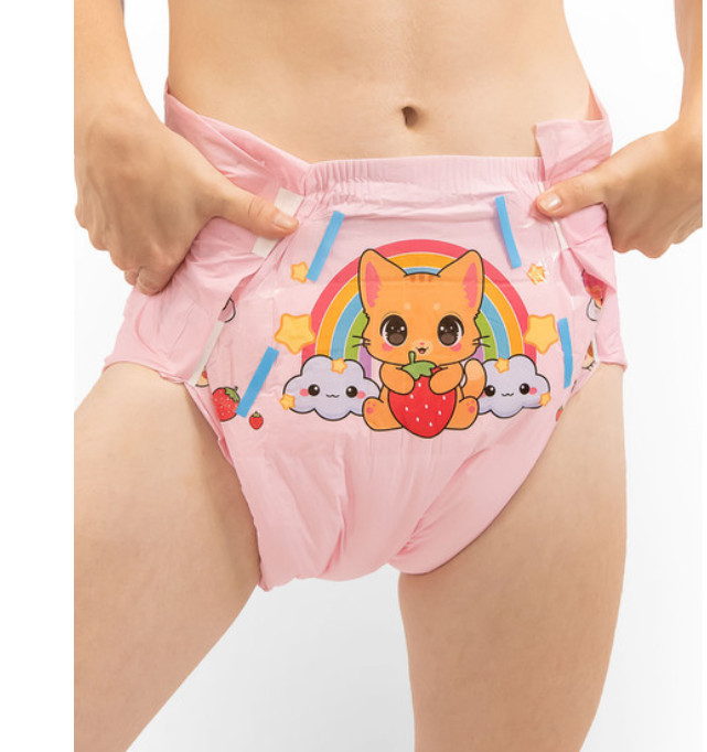Pink Adult Diapers size medium AB/DL (two diapers)