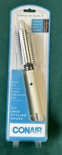 Conair Curls 'n Curls 3/4” Styling Brush Curling Iron Create Curls And Waves New