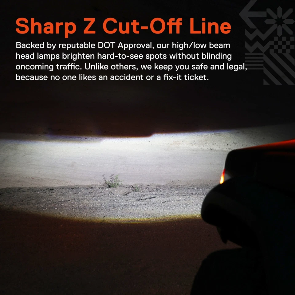 黑色 5x7 7x6 LED 车头灯适用于吉普牧马人 YJ 切诺基 XJ 福特雪佛兰丰田 — 第 3/4 张图片