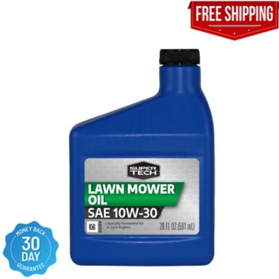 Super Tech Conventional SAE 10W-30 Lawn Mower Oil, 20 oz...