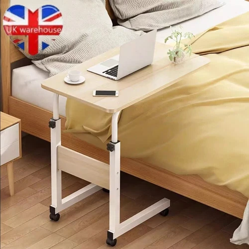 Mobile Over Bed Chair Table Hospital Overbed Height Adjustable Laptop Tray Stand - Picture 11 of 11