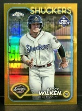 2024 Topps Chrome Pro Debut Baseball Brock Wilken Gold Refractor /50