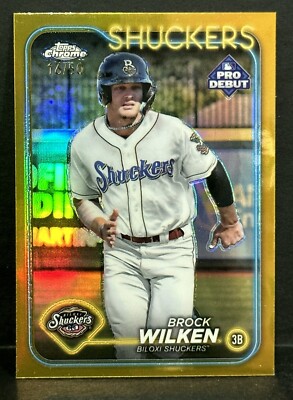 2024 Topps Chrome Pro Debut Baseball Brock Wilken Gold Refractor
